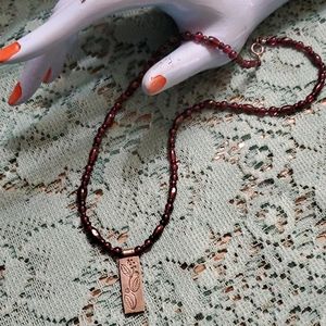 Sterling beaded necklace